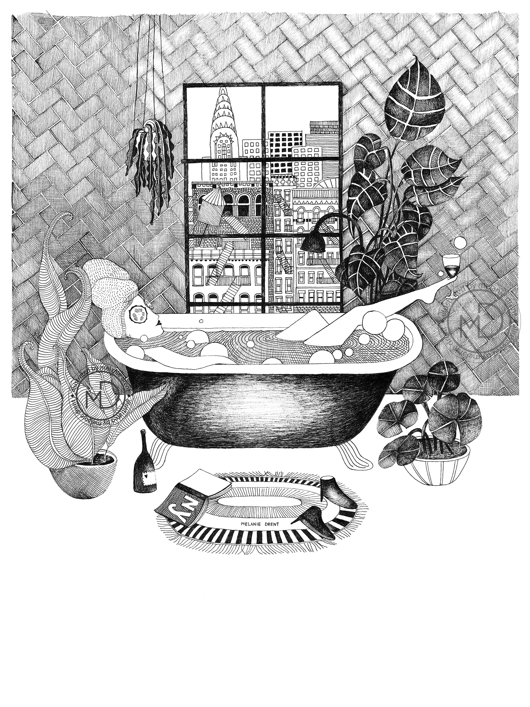 Badkamer in New York